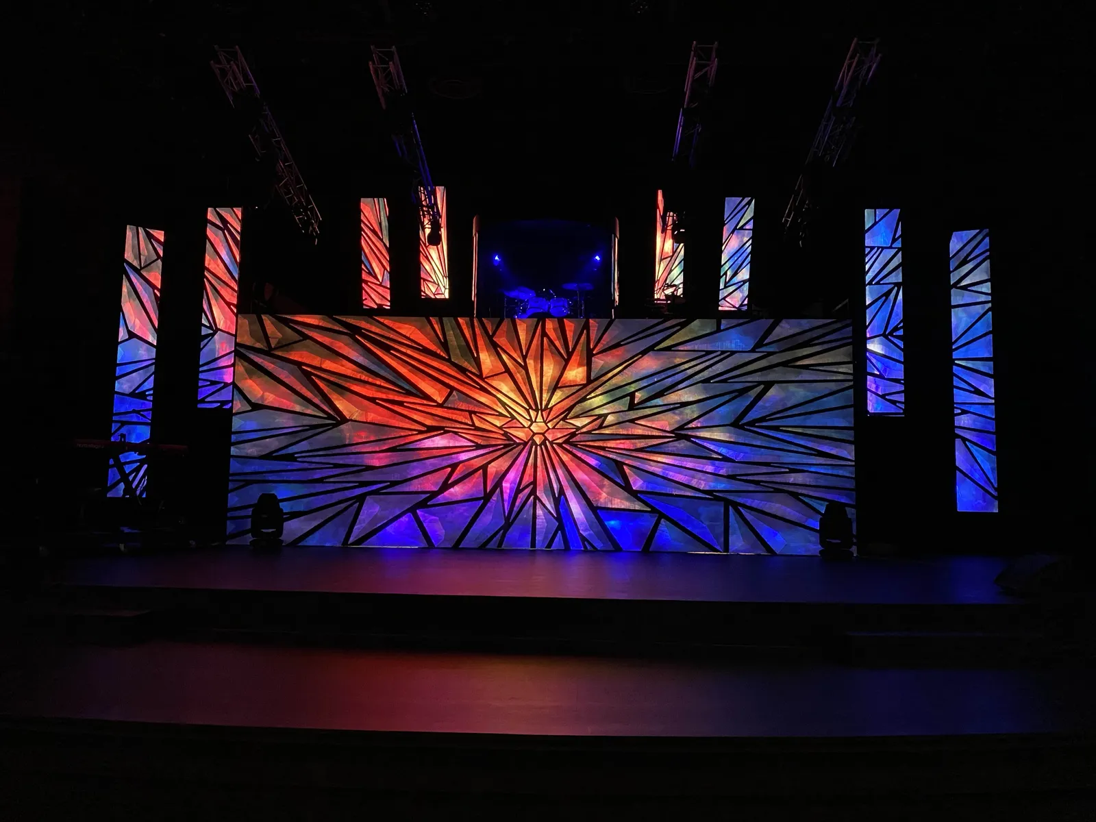 Church LEDs video wall installation