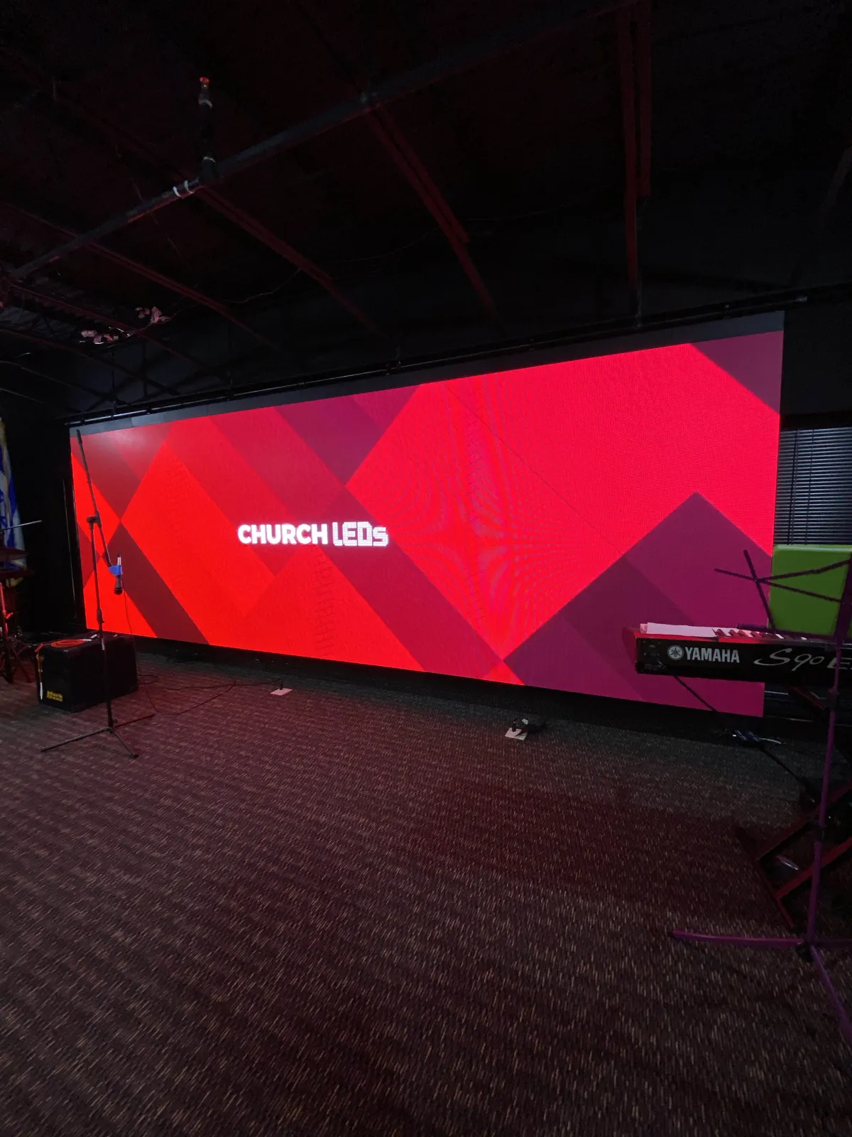 Church LEDs video wall installation